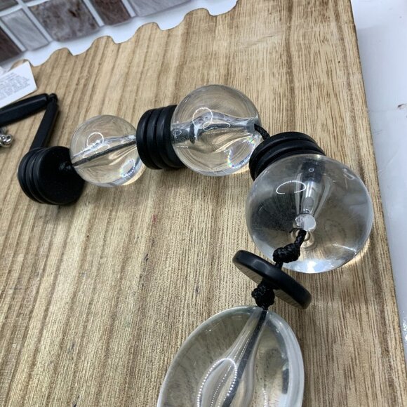 Chico's NWT Black Clear Beaded Lucite Bib Necklace - Picture 5 of 8